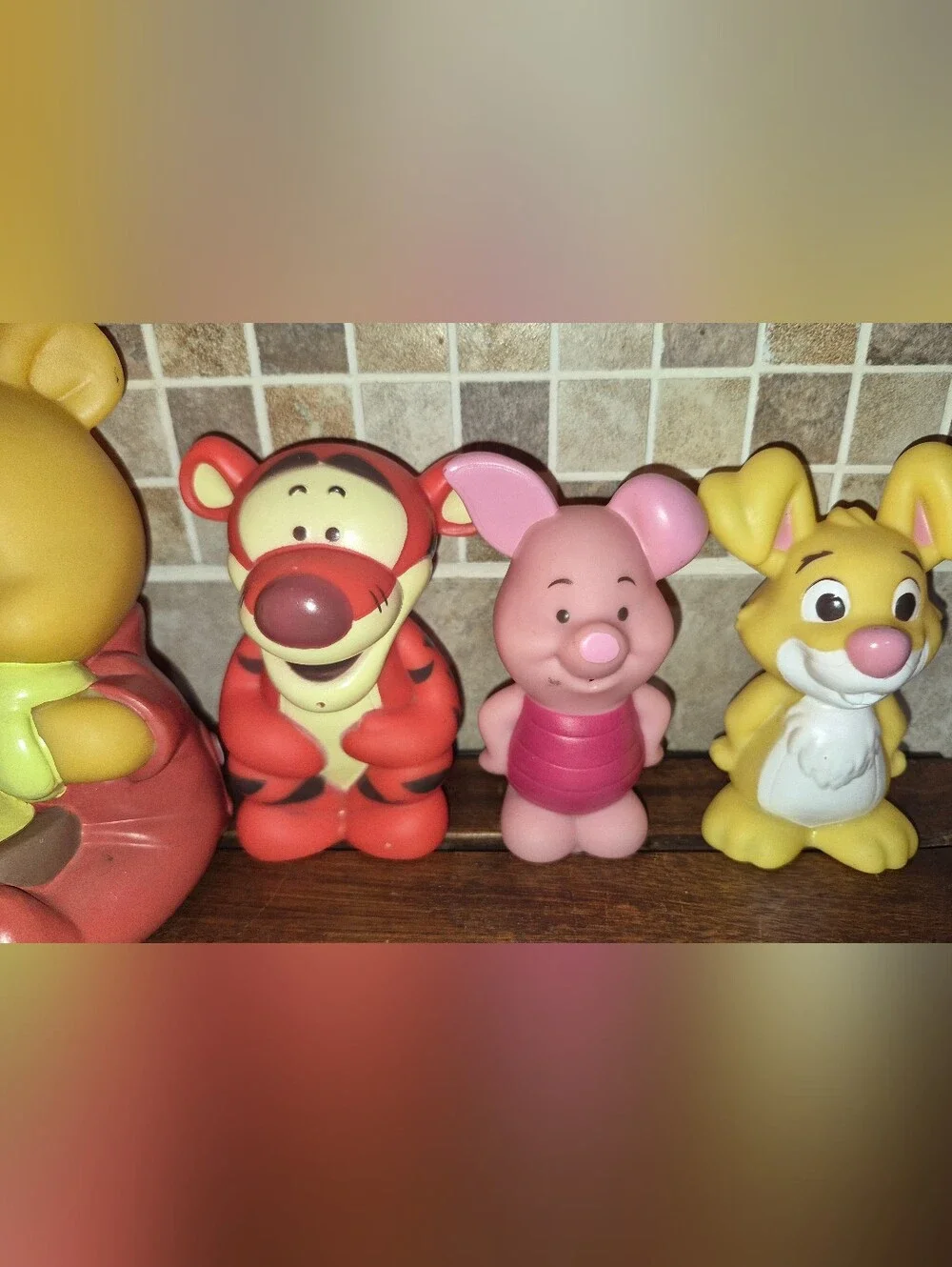 6 Vintage Disney Winnie-the-Pooh and friends vinyl/rubber figures